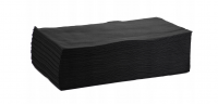 Ręczniki jednorazowe czarne z włókniny, perforowane wym.70x40cm 100szt/opak.